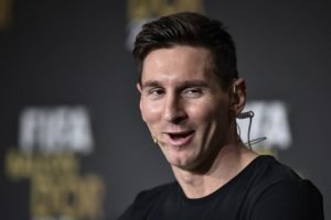 FC Barcelona and Argentina's forward Lionel Messi gives a press conference ahead of the 2015 FIFA Ballon d'Or award ceremony at the Kongresshaus in Zurich on January 11, 2016. AFP PHOTO / FABRICE COFFRINI / AFP / FABRICE COFFRINI