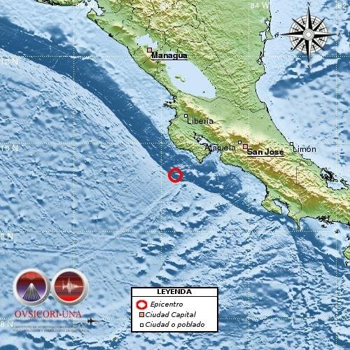 Sismo con epicentro en Guanacaste sacude el país este martes