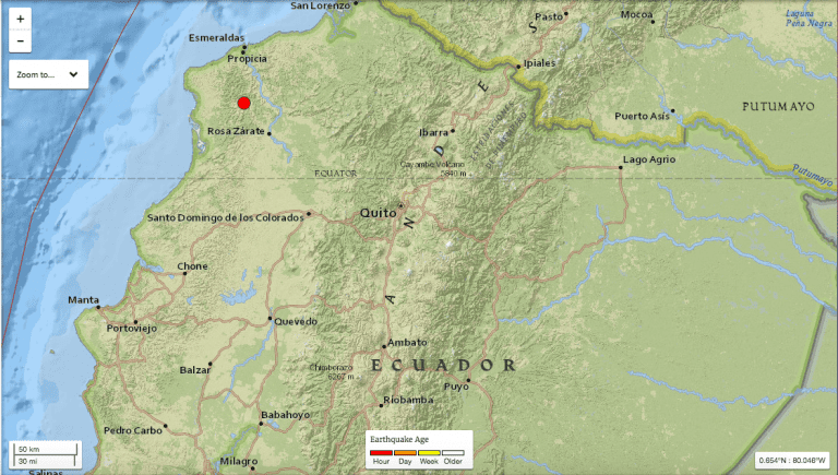 Dos terremotos sacuden las costas de Ecuador