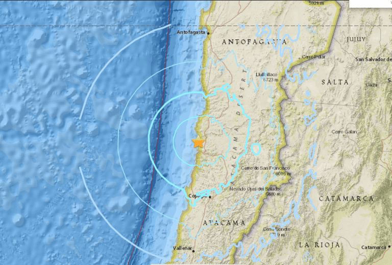 Terremoto de 6,2 sacude el norte de Chile