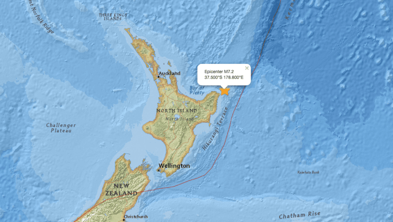 Terremoto de magnitud 7,2 sacude Nueva Zelanda