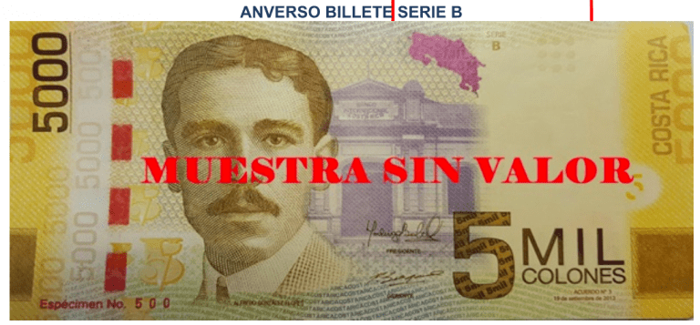 ¡Preste atención! Billetes de 5000 colones tendrán cuatro cambios