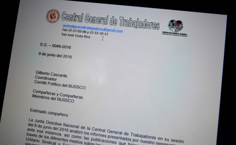 La Central General de Trabajadores se retira del BUSSCO y se incrementa la división sindical