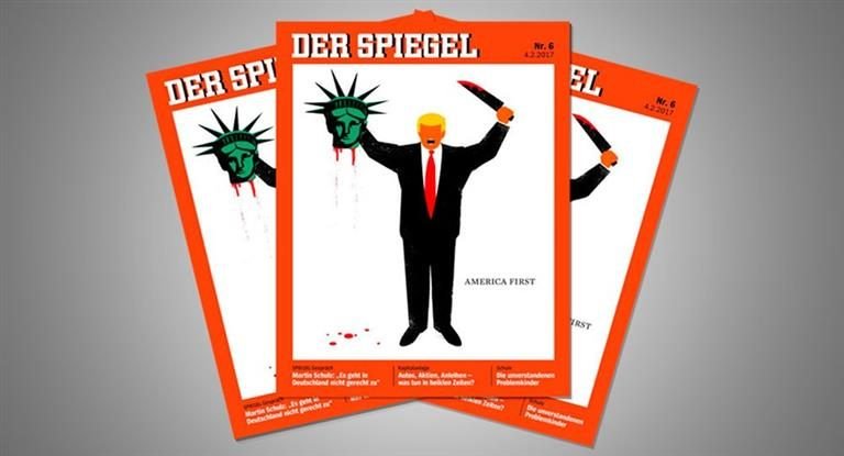 “Der Spiegel” provoca con portada de Trump decapitando la libertad