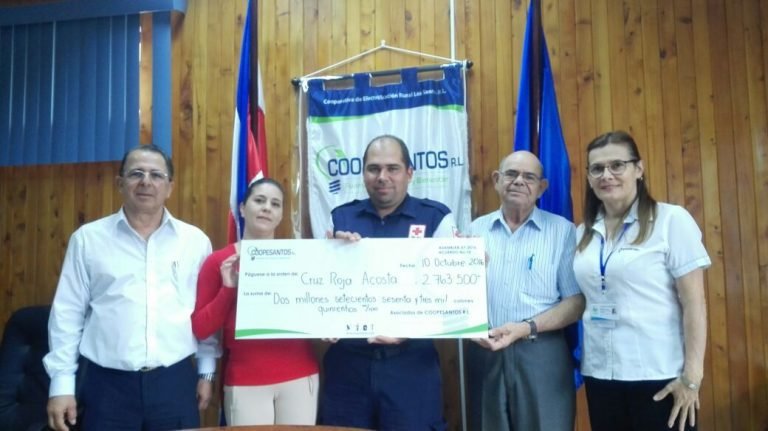 Abonados de COOPESANTOS donarán 4,3 millones por mes a la Cruz Roja