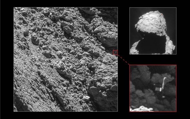Sonda espacial “Rosetta” envía foto del minilaboratorio “Philae”