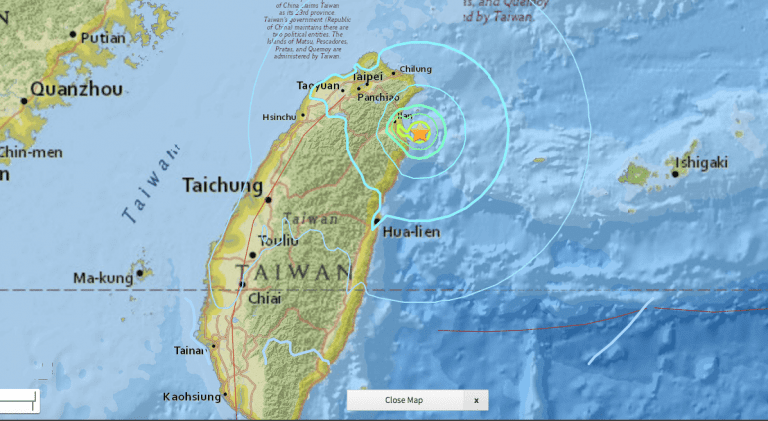 Terremoto de 6,4 sacude Taiwán