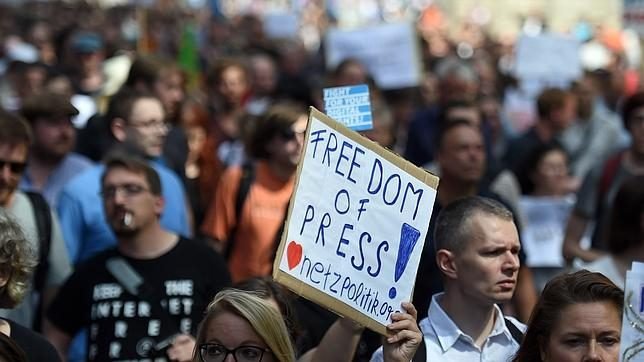 Más de mil personas se manifestan en Berlín por la libertad de prensa