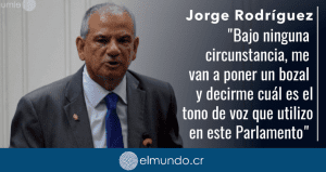 Jorge Rodríguez: Yo no vine a la Asamblea Legislativa para un reinado de simpatía