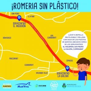 Minae, Municipalidades y MarViva promueven una romería libre de plástico desechable