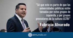 Alvarado molesto porque UNA canceló presentación de libro contra “ideología de género”