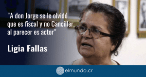 Ligia Fallas ataca a fiscal Jorge Chavarría por traer a exfiscala de Venezuela