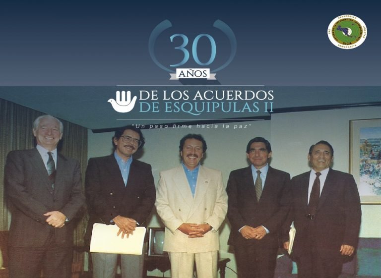 Secretaría General del SICA conmemora 30 aniversario de los Acuerdos de Esquipulas II