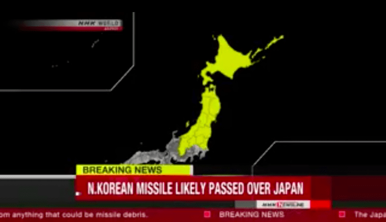 Japón pone en alerta todo a todo el norte de su país tras detectar lanzamiento de misil norcoreano