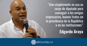 Edgardo Araya a Morales Zapata: “Por decencia debería irse de la Asamblea Legislativa”
