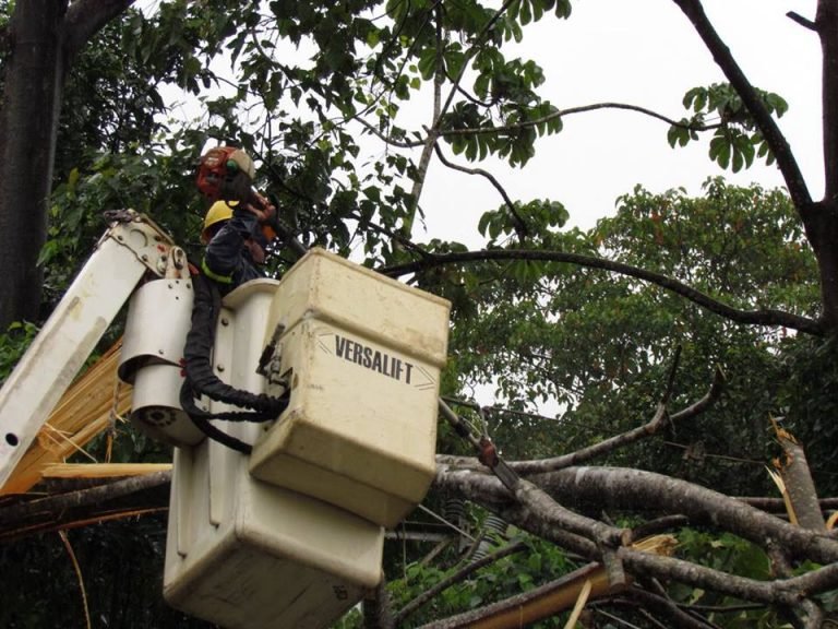 Por agua, tierra y aire el ICE busca restablecer 123 servicios eléctricos