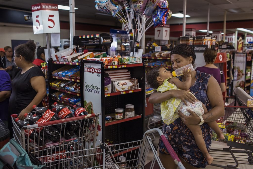 Shoppers at an Econo supermarket in Fajardo, Puerto Rico.