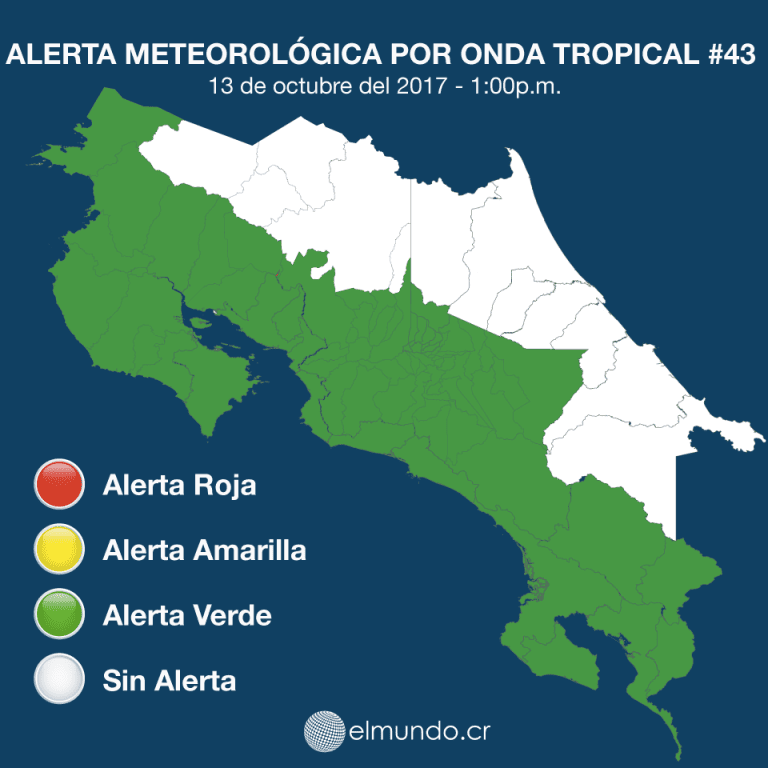 CNE pone en alerta a dos terceras partes del país ante cercanía de onda tropical