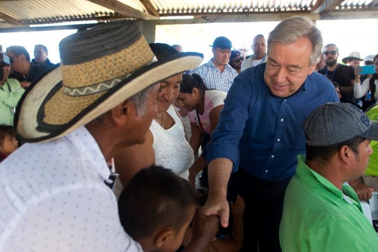 Secretario General se reúne con excombatientes de las FARC-EP y resalta su compromiso con la paz