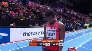 Nery Brenes gana su heat en Mundial de Atletismo pero lo descalificaron