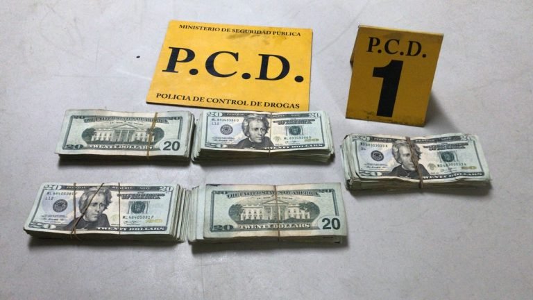 PCD decomisa más de 10 mil dólares en frontera con Nicaragua