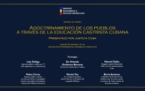 Despacho del diputado Dragos Dolanescu invita a foro sobre adotrinamiento de educación cubana