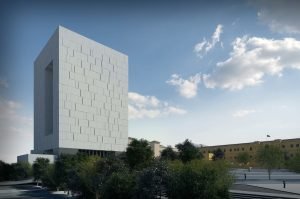 Edificio legislativo en armonía con el ambiente