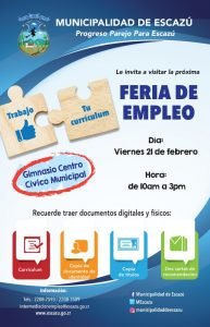 Feria de empleo ofrecerá 200 plazas mañana en Escazú
