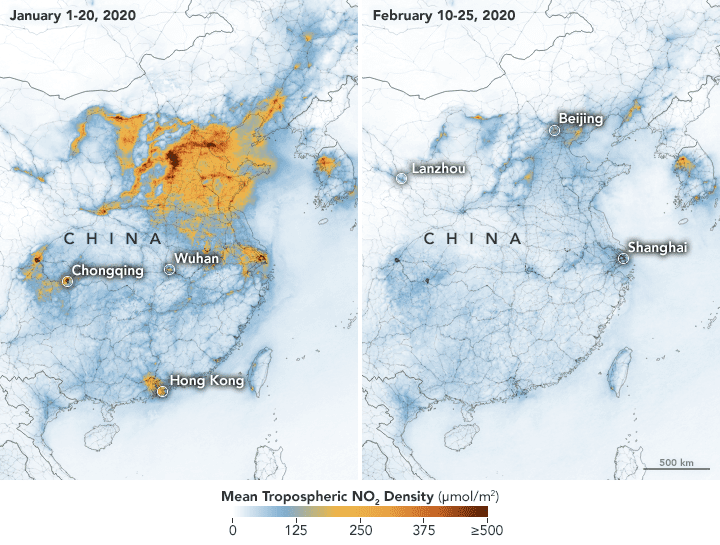 COVID-19 impactó positivamente en las emisiones de monóxido de carbono en China