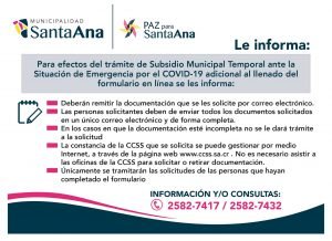 Municipalidad de Santa Ana brinda ayuda económica a los vecinos afectados por COVID-19