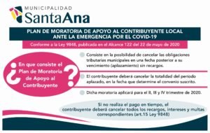 Municipalidad de Santa Ana pone en marcha el Plan de Apoyo al Contribuyente Local ante Pandemia del COVID-19