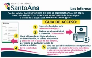 Municipalidad de Santa Ana pone a disposición nuevo trámite digital para solicitar constancias de impuestos al día