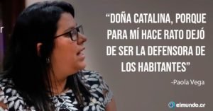 Paola Vega: La defensora “tiene tintes de megalomanía”