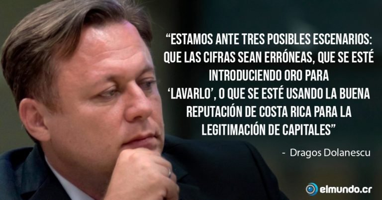 Dolanescu denuncia incongruencias de cifras en exportación de oro y sospecha sobre posible legitimación de capitales