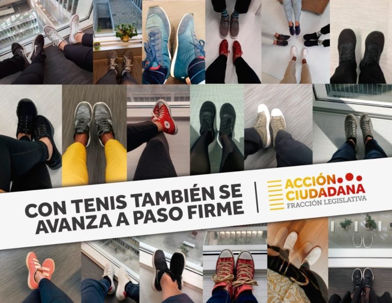 Mediante fotografía usando tenis para asistir al Plenario fracción PAC “reivindica el derecho a vestir libremente”