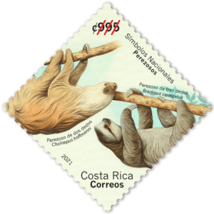 Perezosos son protagonistas en nueva emisión postal