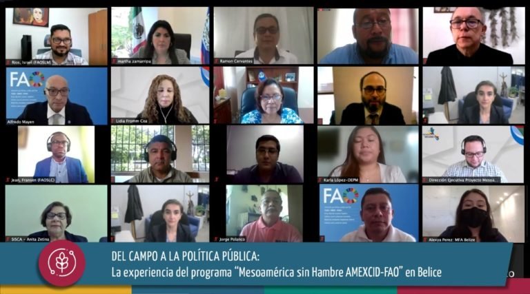 Presentan la experiencia de “Mesoamérica sin Hambre AMEXCID-FAO” en Belice