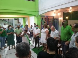 Comparsas reciben a Figueres en Matina