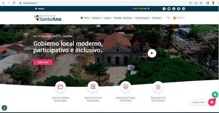 Municipalidad de Santa Ana renueva su sitio web más moderno y amigable con la comunidad