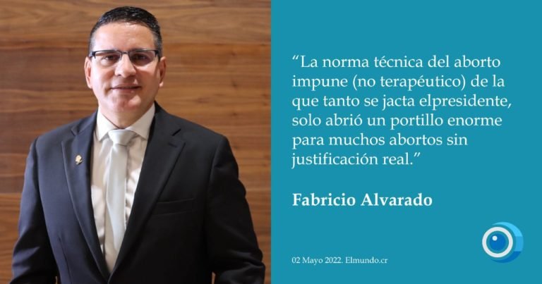 Fabricio Alvarado: Aborto impune del que se jacta el presidente abrió portillos para abortos sin justificación
