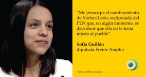 Sofía Guillén: Me preocupa el nombramiento de Nogui Acosta como ministro de Hacienda