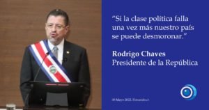 Rodrigo Chaves: Un pueblo que unido puede lograr el cambio inaplazable que nos impone la historia