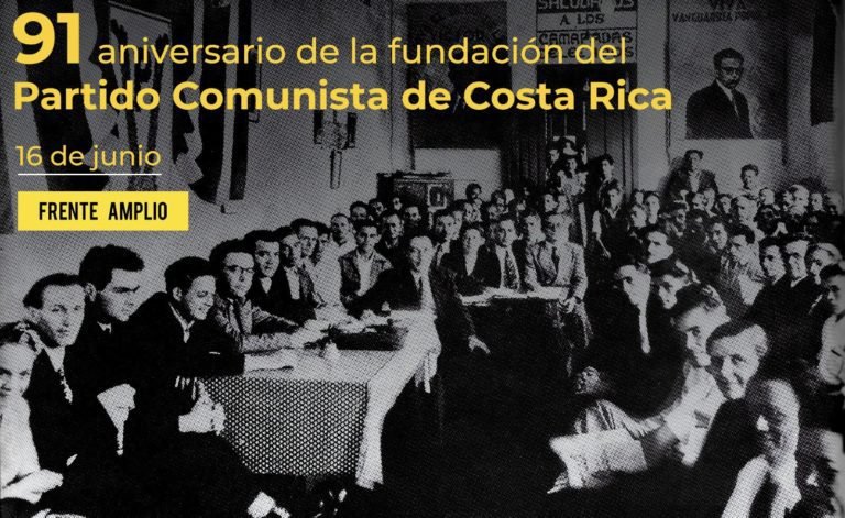 Frente Amplio celebra 91 aniversario de la fundación del Partido Comunista en Costa Rica