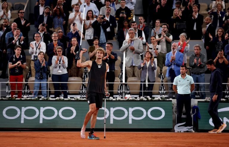 La lesión de Zverev parece ser muy grave