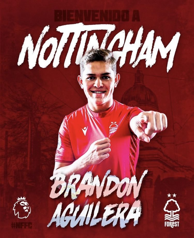 Brandon Aguilera firma con el Nottingham Forest FC