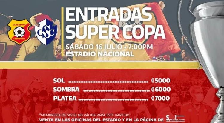 Estos son los precios para la Super Copa 2022