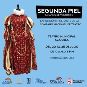 Exposición itinerante de vestuario de la Compañía Nacional de Teatro llega al Teatro Municipal de Alajuela