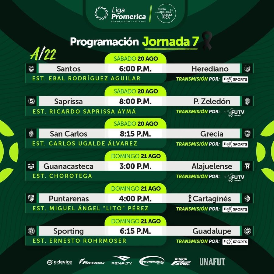 Programación de la jornada 7 del Torneo de Apertura