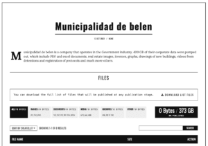Municipalidad de Belén sufre ciberataque y robo de 373 GB de datos