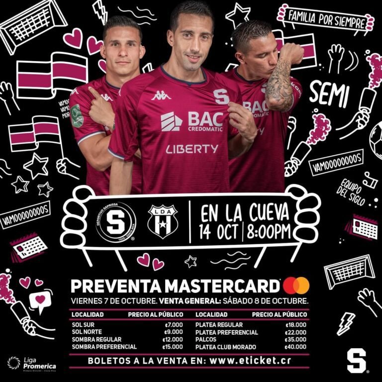 Entradas para el partido de vuelta entre Saprissa y Alajuelense saldrán mañana a la venta